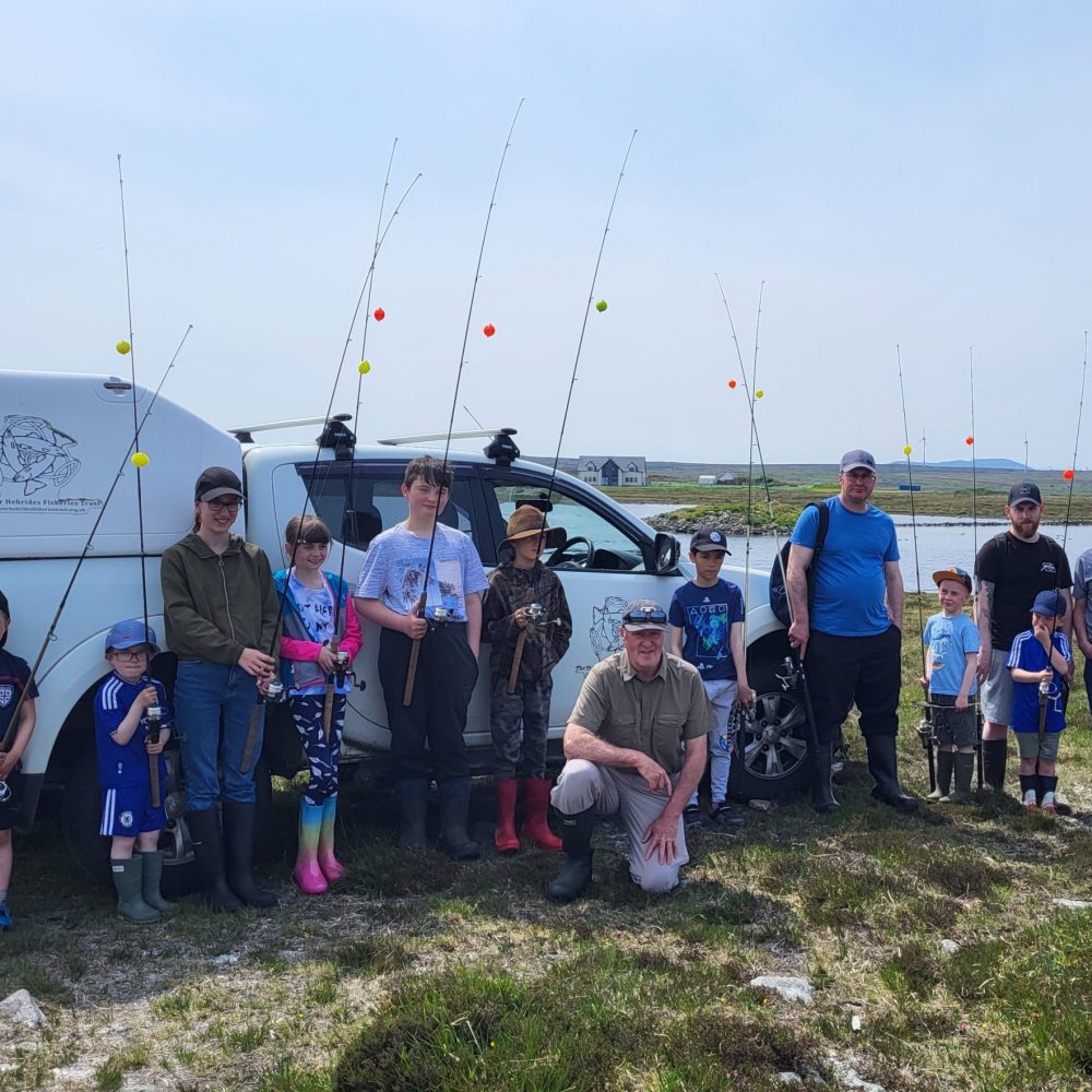 Some of the anglers & volunteers at Loch an Duin