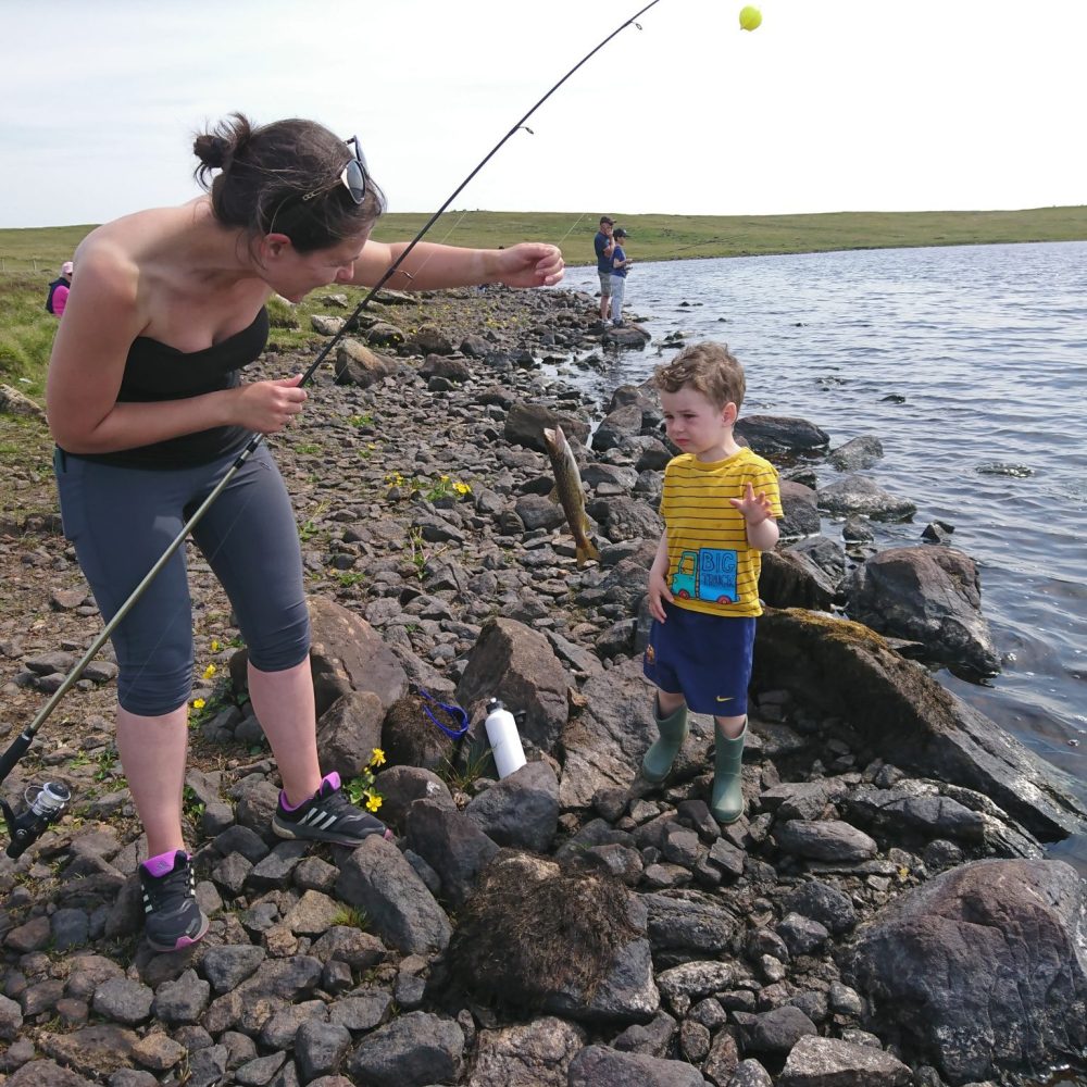 Mother & son (Mairi & Innes Graham) fishing team