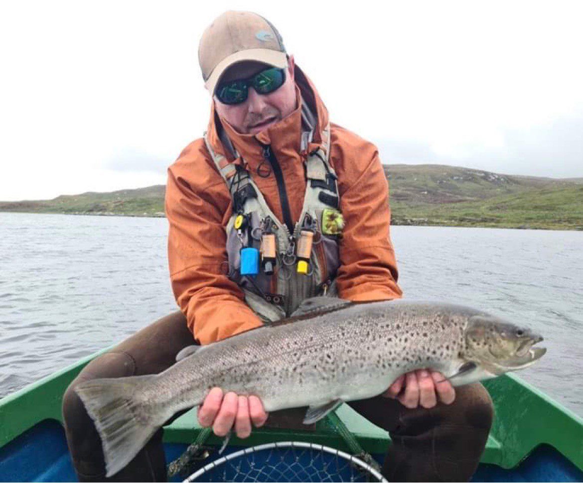 Scott Clydesdale released this 8lb-4oz sea trout that he hooked on a size 12 Gorgeous George whilst fishing Loch Druidibeag (South Uist) on Aug 25.